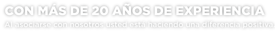 With over 20 years of Experience